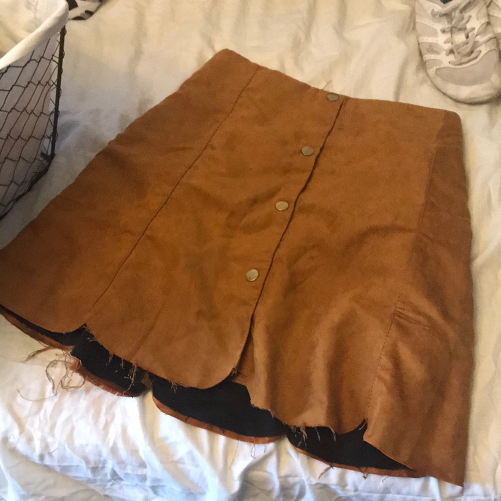 brown fall skirt
